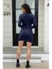 Cross-Border Fashion Cable Knit Sweater Dress: New European & American Mid-Length Autumn/Winter Women's Clothing
