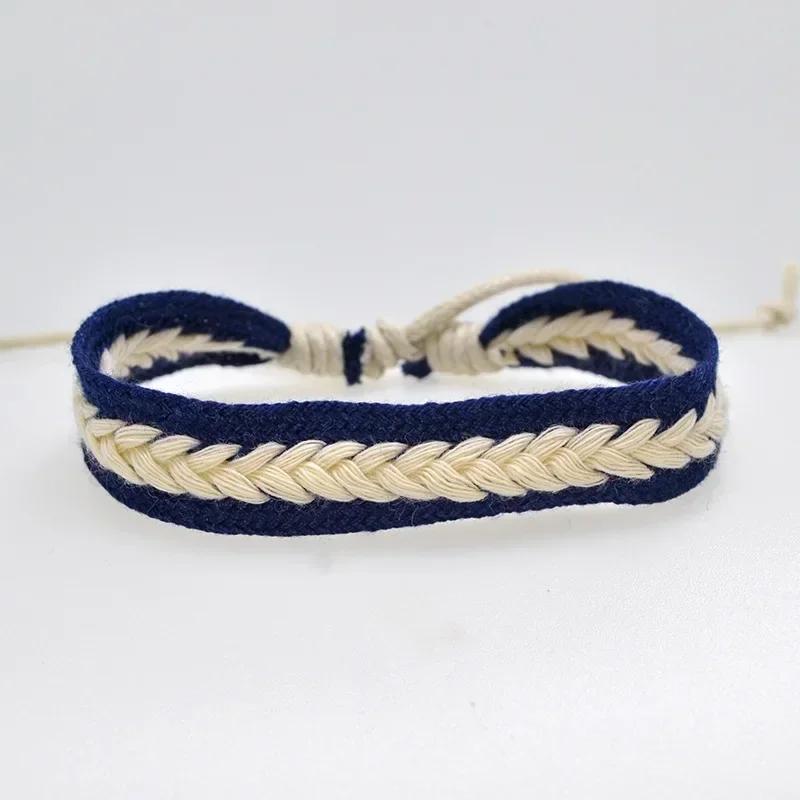 Bohemia Weave Rope Friendship Bracelets For Woman Men Cotton Handmade Charm Bracelet & Bangles Ethnic Jewelry Gifts