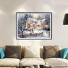 Hot new 5D  snow  snow cottage  cross stitch cross stitch diamond embroidery living room bedroom painting