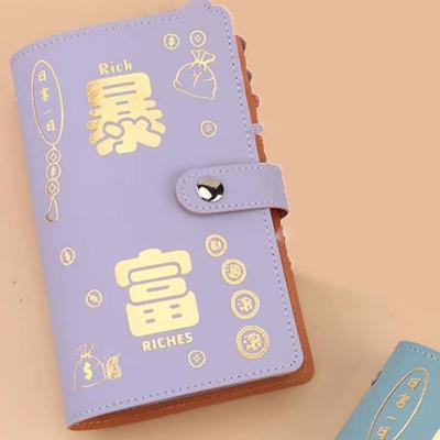 Fun Money Saving Challeng Book PU Leather Cash Budget Notebook  Money Planners