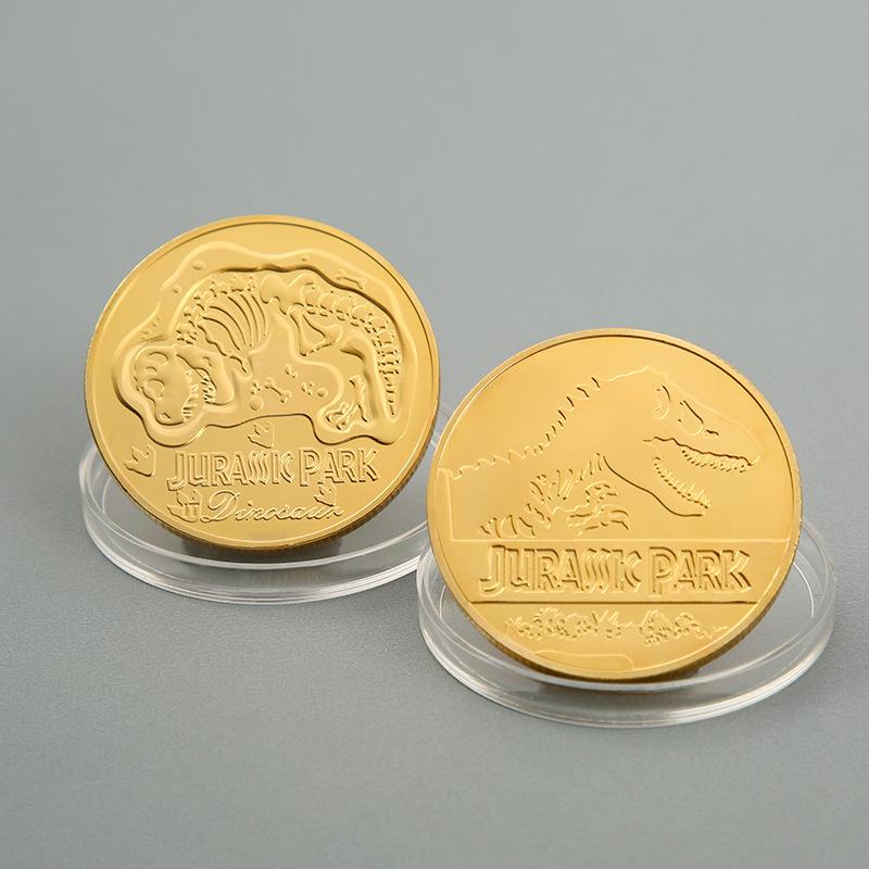 

Souvenir Coin Jurassic Park Dinosaurs Commemorative Coin Medallion Badges Coin