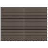 Day and Night - Day and Night Porch Tiles 6 Pcs WPC Dark Brown 60x30 Cm 1.08 M²
