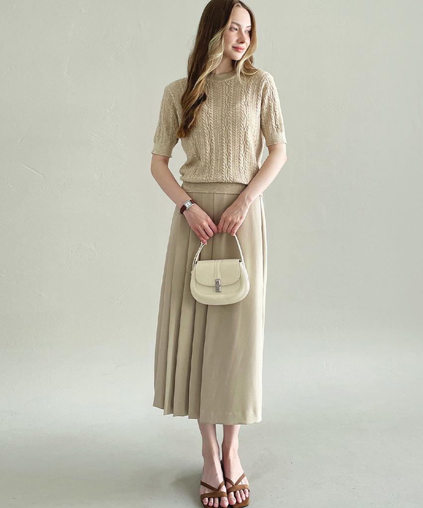 Beullangyu Essential Pleated Long Skirt