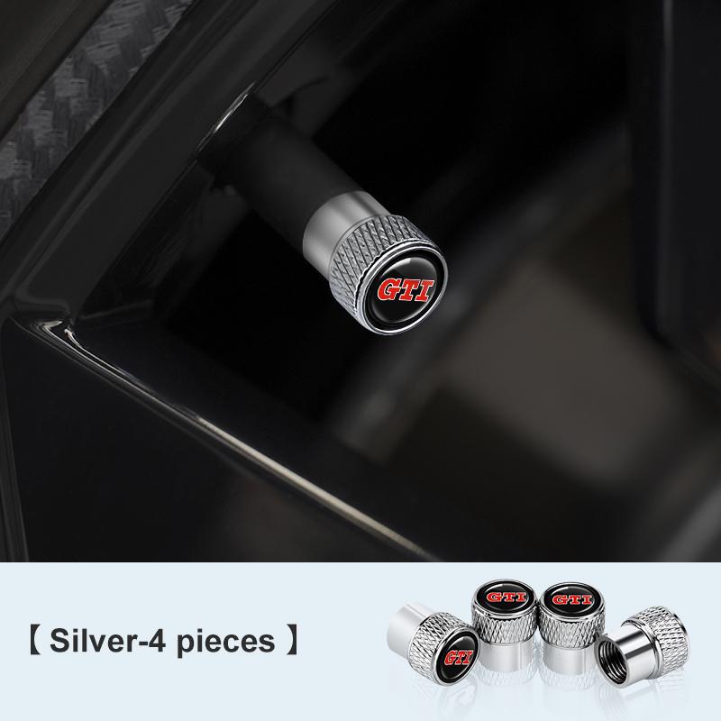 4Pcs Car Styling Wheel Tire Valve Caps Tyre Stem Cover Waterproof Accessories For VW Polo Golf MK4 Passat Tiguan Arteon Touareg zj3
