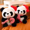 With Scarf Christmas Panda Plush Toys Christmas Panda Animal Stuffed Toy  New Year Gift