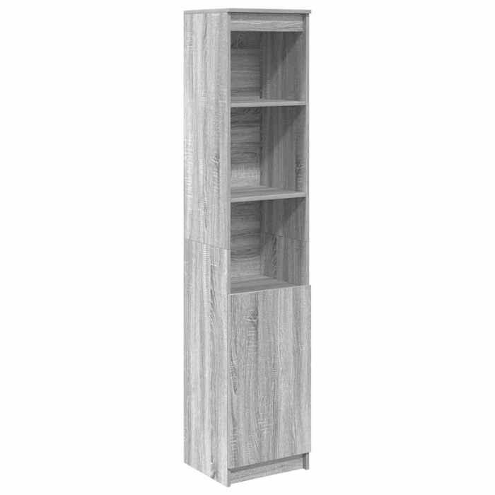 VidaXL Buffet sonoma gris 37,5x35x180 cm bois d'ingénierie, armoire, armoire latérale, armoire de rangement haute, armoire 861675