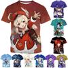 Estate, il gioco Genshin Impact presenta personaggi affascinanti, T-shirt personalizzate cool, eleganti e stampate in 3D