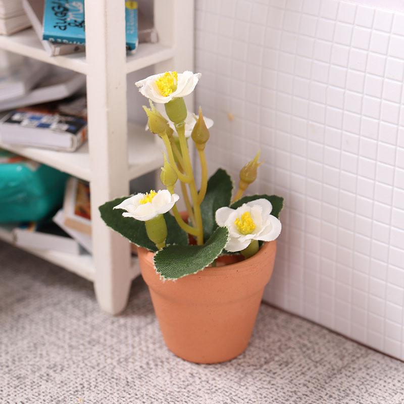 Miniature food toy plants, potted plants, mini models, artificial flowers 12 parts ob11 Gardening dollhouse Ceramics diy