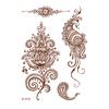 Henna Tattoo Stickers, Red Brown Waterproof Lace Temporary Tattoos, Indian Mehndi Body Art for Women Girls, Festival Makeup