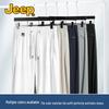 Jeep Men's Mulberry Silk Blend Loose Straight-Leg Casual Pants