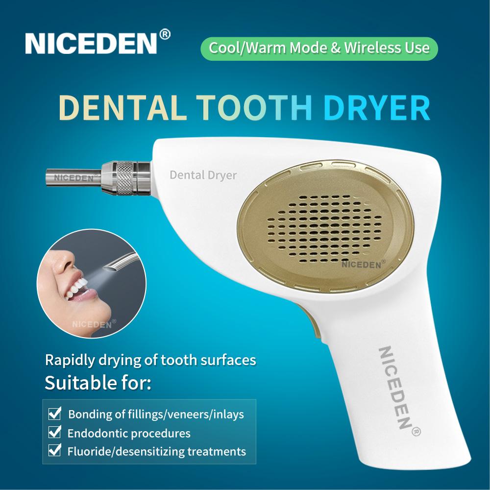 NICEDEN Dental Air Dryer Unit Rechargeable Portable Blower for Oral Care