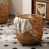 Waterproof Imitation Rattan Laundry Hamper - Large Capacity for Bathroom or Bedroom
