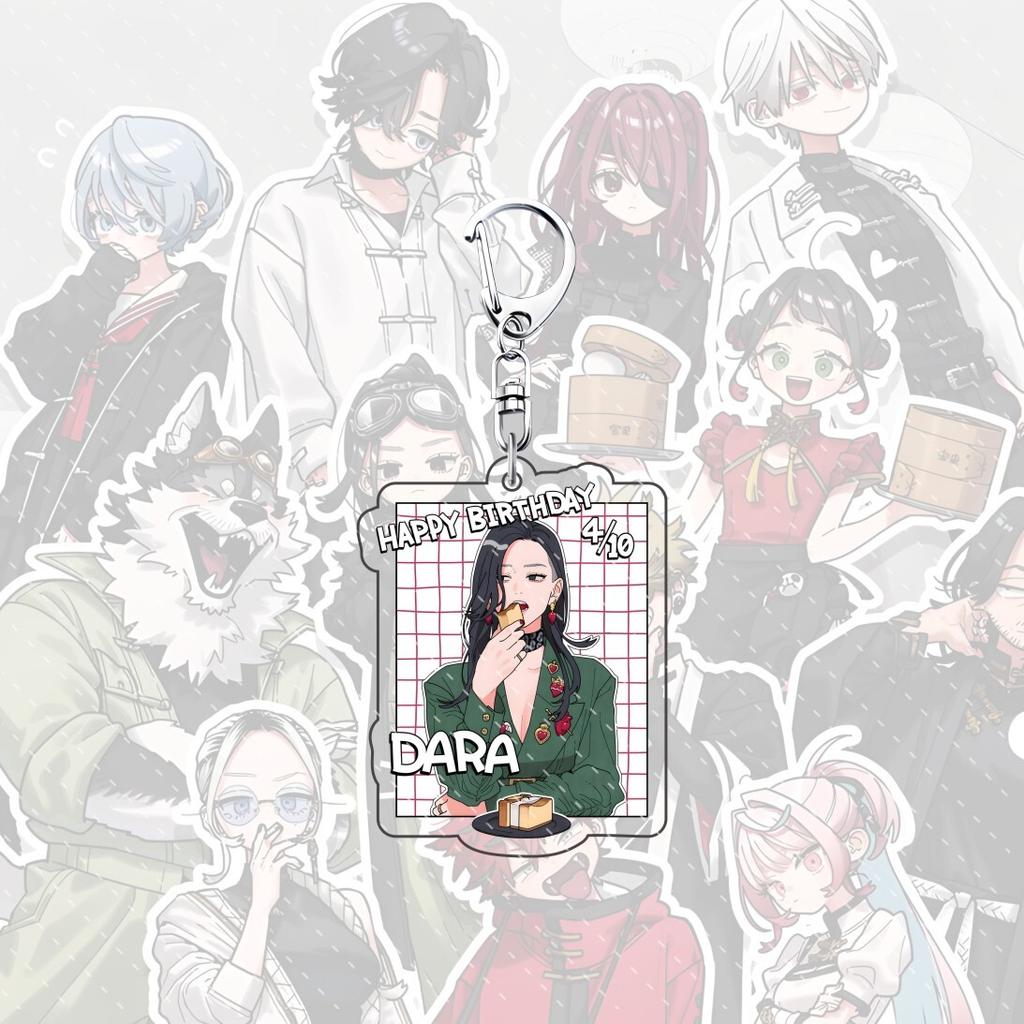 Portachiavi acrilico per zaino anime Gokurakugai 6 cm personaggio Aruma Tao Saotome Nei Takarai Tatsuomi Ban decorazione regalo carino