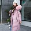 Women's Down Parkas Winter Jacket Fur Collar Thick Slim Coat Fashion Hooded Cotton Outerwear Long Winter Women Coat