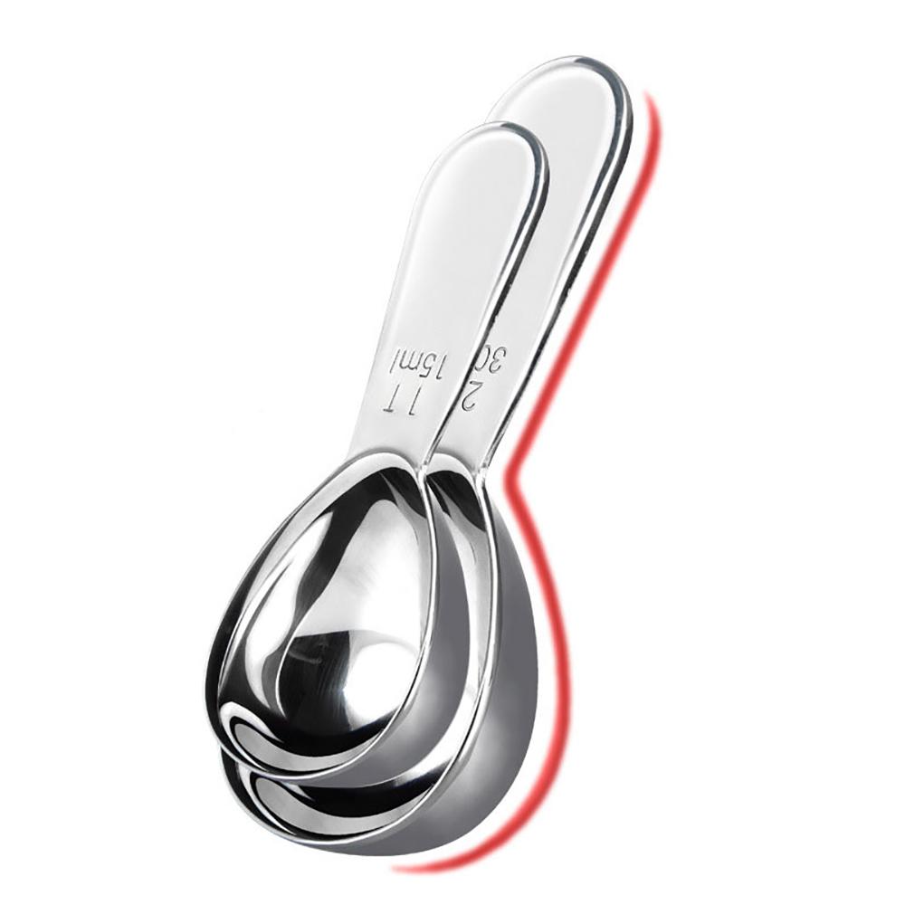 Stainless Steel Coffee Spoons Coffee Measuring Scoop for Ground 15ml/30ml Beans Tea Sugar Delicate Home Barista Accessories
