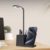 3-in-1 Desk Lamp with 15W Wireless Charger, Pen Holder Phone Stand, Stepless Dimming 3 Color Temperatures Touch Control LED Light