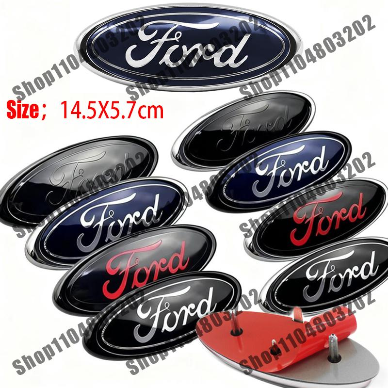 Car Front Hood Emblem Rear Boot Badge Front Grille Logo For Ford F150 F250 Focus MK2 Fiesta MK7 Ranger Mondeo Auto Accessories