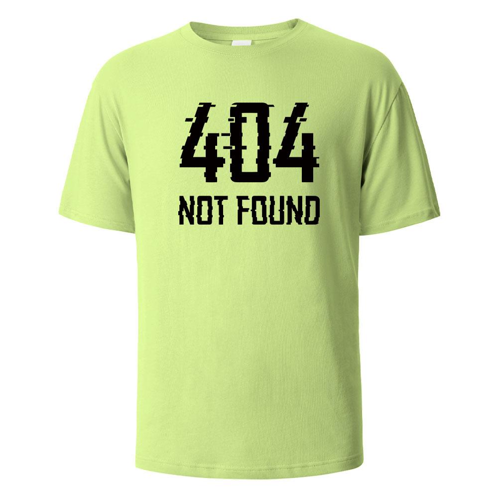 404Not Found Print TShirt Summer Tees For Men Women 100 Cotton Oneck Oversize Casual Short Sleeved Tops