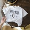 Kids TShirt Cute Bluey Character Print Soft Cotton Casual Short Sleeve Tee Tops for Boys Girls Summer Comfortable Cartoon Cloth