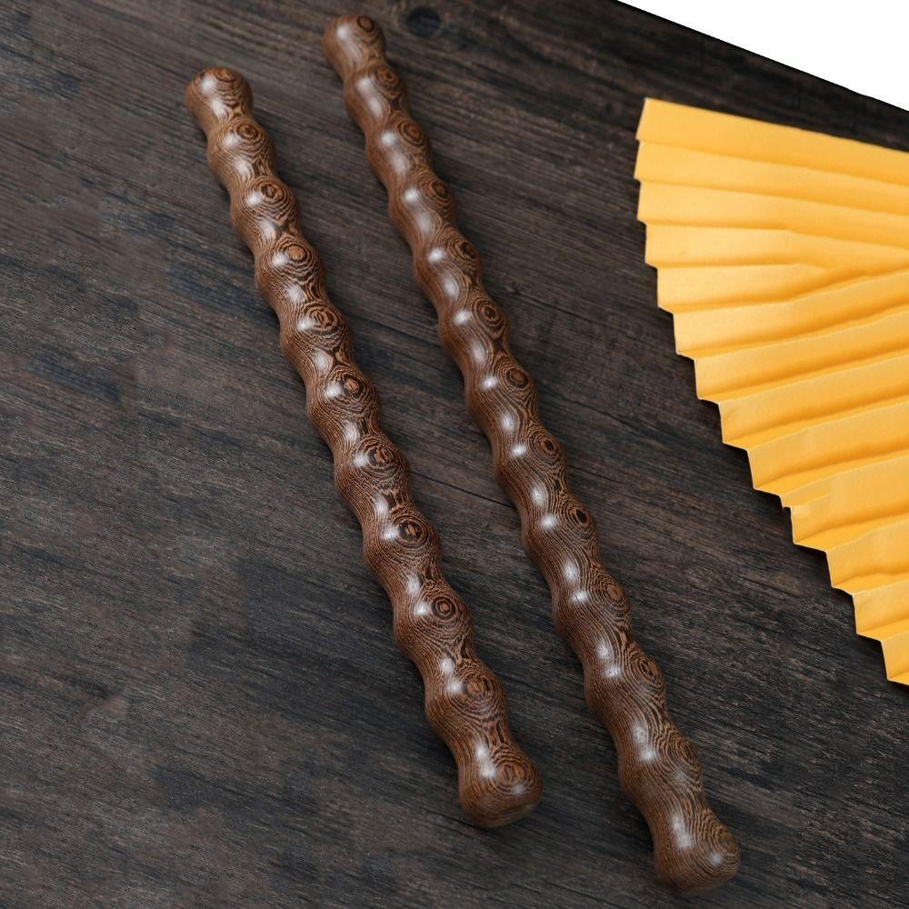 Body Shaping Chicken Wing Wood Massage Stick Relaxation Muscle Wooden Massage Roller Yoga