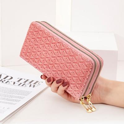 Double Zipper Women Handbags PU Leather Phone Bags Casual Card Holder Wallet Purses