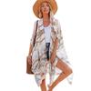 Summer New Printed Blouse Women's European and American Casual Medium and Long Loose Tulle Sunscreen Jacket