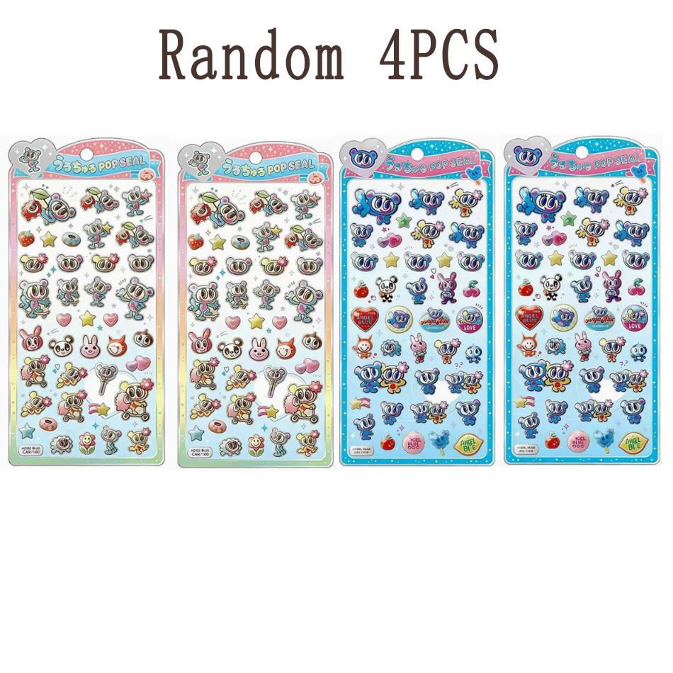 Hot Angel Blue Jelly Stickers Japanese Blue Phone Case Boys And Girls Diy Decorative Stickers Toys 3D Relief Stickers