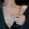 Elegant Waterdrop Zircon Necklace - Luxury Clavicle Jewelry for Women