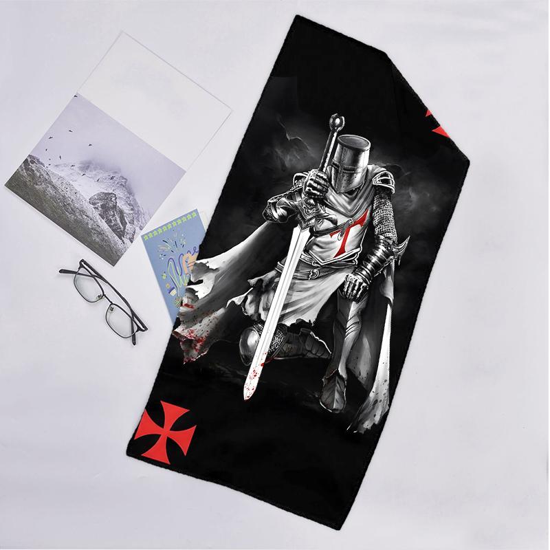 Cross Templars Knight Fashion Beach Towel: Ideal for Summer Adventures Soft, Absorbent and Quick Drying Suitable for Swimming and Bathing