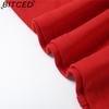 BITCED Autumn Women's Solid-Colour Slim-Fit Streetwear Off-the-Shoulder Strapless Dress