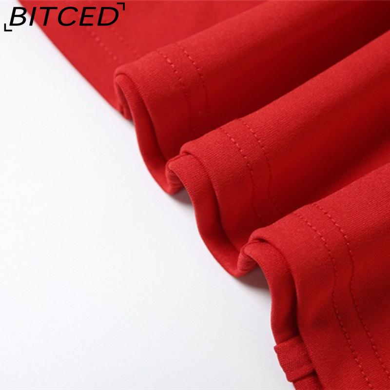 BITCED Autumn Women's Solid-Colour Slim-Fit Streetwear Off-the-Shoulder Strapless Dress