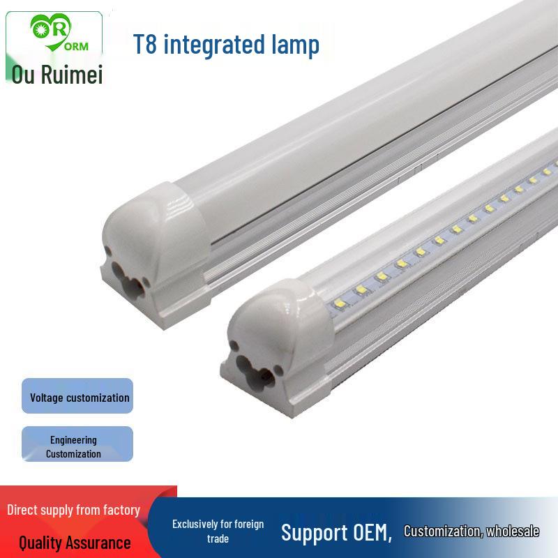 T8 LED Integrated Aluminum-Plastic Tube Super Bright Daylight Lamp for Home & Shopping Mall, Energy-Saving.