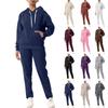 Women's Fashion Solid Colour Long Sleeve Long Pants Sport Two Piece Set