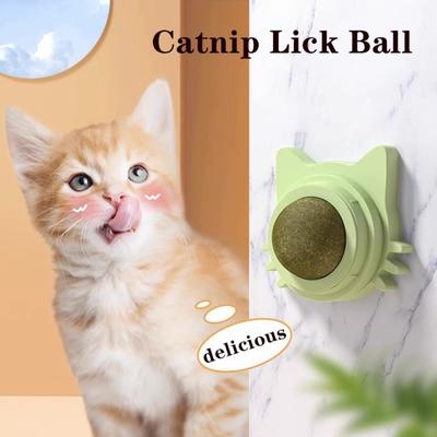 Bola de Catnip Rotativa para Gatos, Bola de Parede para Lamber e Tratar, Brinquedos para Gatos, Bolas de Açúcar, Bolas Inteligentes para Gatos, Brinquedo Interativo para Gatos, Bola de Hortelã