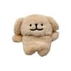 Yatchen Furry Case for AirPods Funny and Cute 3D Cartoon Plush Toy with Cute Khaki Puppy Soft and Warm Cover for AirPods 4th Carrying Charging and