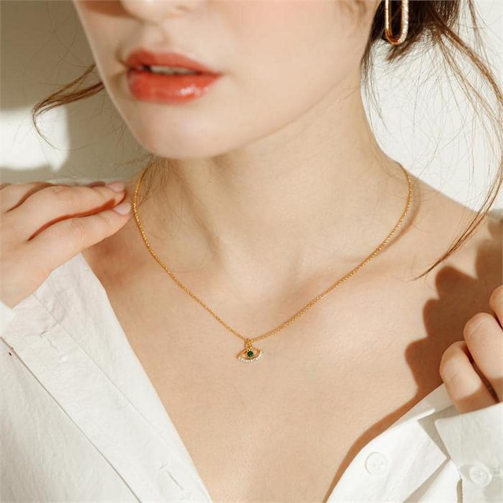 Evil Eye Pendant Cubic Chain Eye Necklace (S8130897)