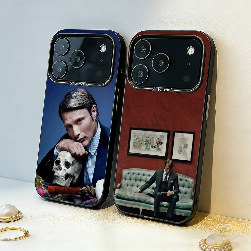 M-Mads M-Mikkelsen H-Hannibal Phone Case For iPhone17,16,15,14,13,12,11,Pro,MAX White Matte Shockproof Cover