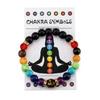 7 Chakra armbånd med betydningskort for menn Kvinner Naturlig krystallhelbredelse Angst Smykker Mandala Yoga Meditasjonsarmbånd Gave
