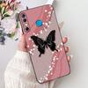For Infinix Hot 8 Phone Case Hot 8 Lite Hot8 X650 X650C X650B X650D Elegant Floral Cat Pattern Black Silicone Soft TPU Cases