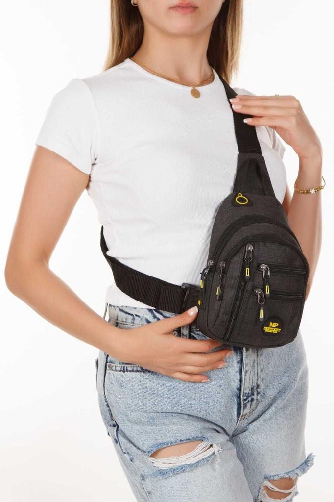 Women's Stylish and Useful Shoulder bag Unisex Waterproof Headphone USB Port Crossbody Bag Waist Shoulder And Chest Bag Daily Bodybag