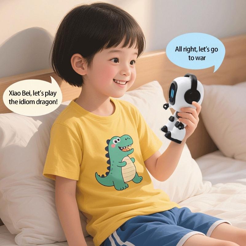AI Voices Interactive Learning Robot with Customizable Educational Content & Entertainment Functions Suitable for Kids