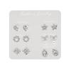Korean Style Geometric Earrings Set: 6 Pairs of Weekly Studs for Students