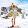 Cute Polar Bear Print Series Seaside Vacation Beach Towel Swimming Bath Towel Sports Towel