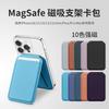 Apple MagSafe magnetic card bag bracket is suitable for Apple iPhone16Pro plain leather swivel card bag with mirror.