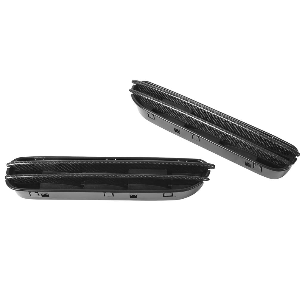 2ks bočních větracích otvorů Mřížka z uhlíkových vláken pro M Style Gloss Black Náhrada za E60 M5