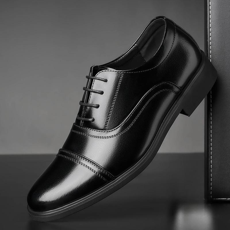 Men's Dress Shoes Classics Business Casual Leather Shoes Men's Loafers Lace Up Oxford Shoe Wedding Shoes for Men  Hombre
