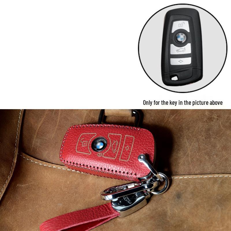 Premium Cowhide Key Case for BMW 3 Series 2013-2018, 2 Series, and 1 Series