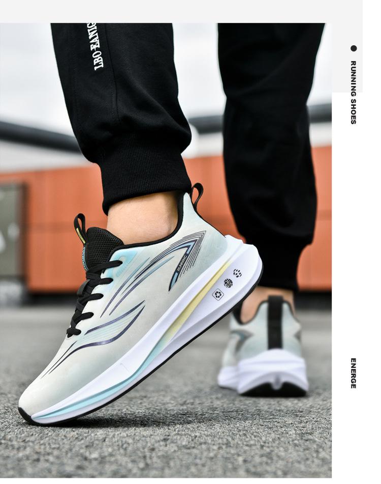 Men's Carbon Fiber Fleece-Lined Sneakers, Leather Surface, Sizes 45-48, Ideal for Middle and High School Students, Running, and Racing.