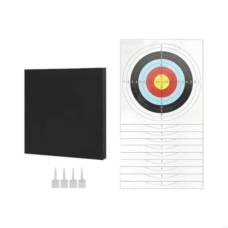 Aq 10Pcs Profession Archery Targets Paper Face Bow Arrow Gauge Shooting Target Paper Traditional Shooting Accessories