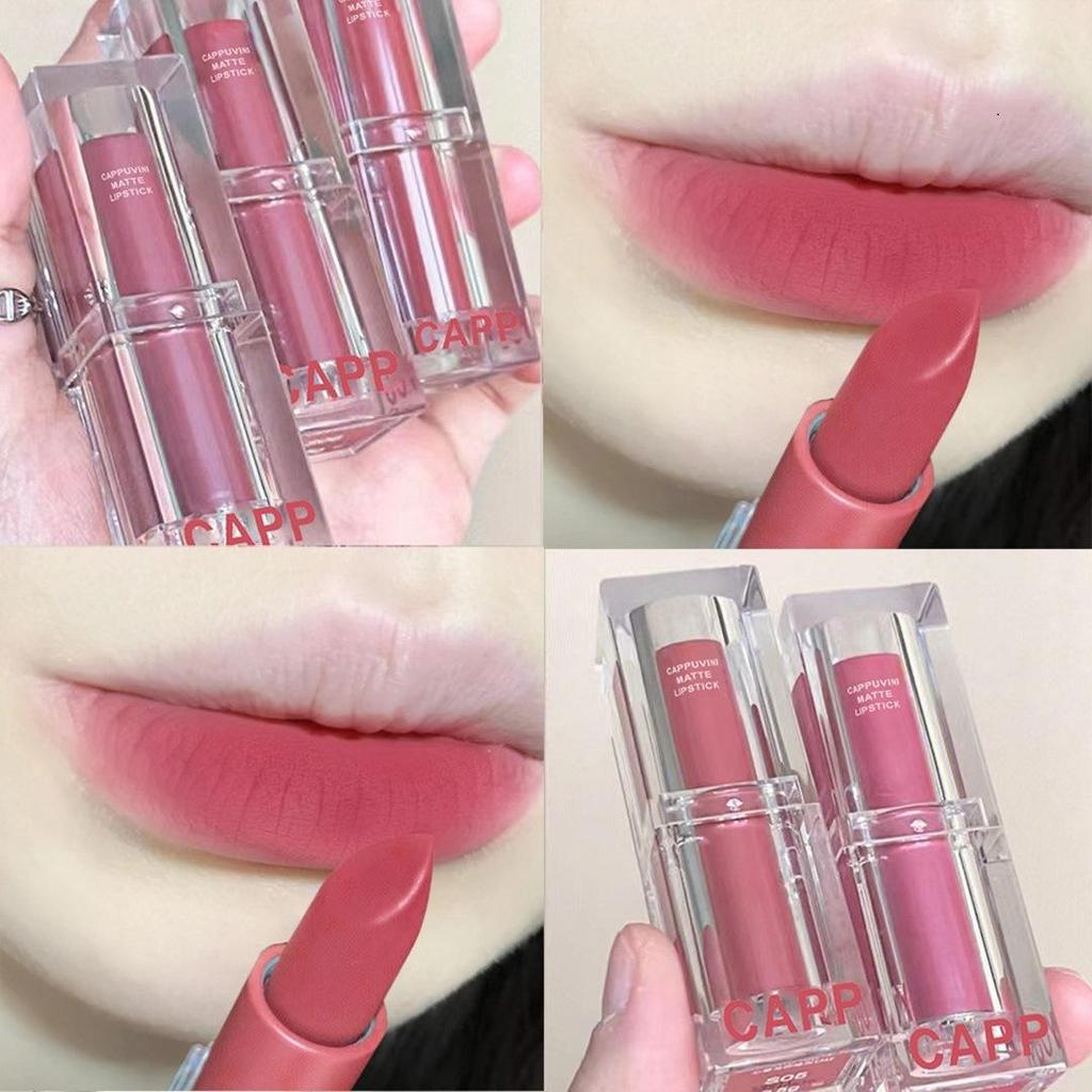6 Colors Matte Lipstick Waterproof Velvet Lipstick Sexy Red Brown Nude Pigments Long Lasting Lip Gloss Lip Makeup